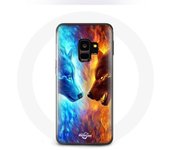 Coque Samsung Galaxy S9 Loup de Glace et de feu