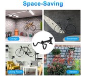 Soporte de pared para bicicletas de aleación de aluminio ajustable para colgar en la pared de la bicicleta, límite de peso de la pieza del gancho negro