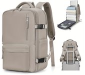 Mochila de viaje para mujeres y hombres, mochila de mano, mochila de senderismo, mochila impermeable para deportes al aire libre, mochila informal, elementos esenciales de viaje beige