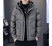 Nueva chaqueta de invierno para hombre, ropa con capucha corta, ligera, estilo coreano, marca de moda, ropa juvenil de invierno, abrigo para hombre M