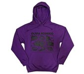 Sudadera unisex para adultos Olivia Rodrigo con estampado de labios y cuadrícula Threshold M púrpura