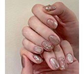 Long Ballerina False Nails Cat Eye Flowers Press on Nails New Nail Tips  Women Girls Z847