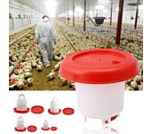Bebedor y alimentador para pollos, aves de corral, gallina, codorniz, gallo, hervidor de agua para comida, 1 ud. 1.5l