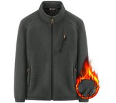 Chaqueta de vellón de felpa para hombre, otoño e invierno, nueva chaqueta deportiva para exteriores de terciopelo de cordero para hombre, estilo moderno para hombre M
