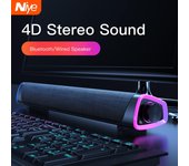 Altavoz 4D para ordenador, barra de sonido estéreo, Subwoofer, Altavoz Bluetooth para Macbook, portátil, Notebook, PC, reproductor de música, altavoz con cable oro rosa