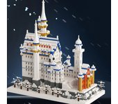 Nuevo Castillo cisne de piedra Schloss Neuschwanstein conjunto creativo ciudad DIY modelo bloques de construcción juguetes para niños regalo para adultos anti-flash blanco