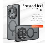 Funda mate con carga inalámbrica magnética Magsafe para Huawei Honor Magic6 Magic 6 Pro 5G, cubierta completa de acrílico a prueba de golpes, protección trasera rígida magici 6 pro  negro