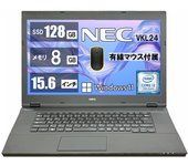 Ratón para computadora portátil NEC Core Versapro-VKL24 i3-7100U usado con Windows 11/15.6 Type/MS & Office 2019/8GB negro