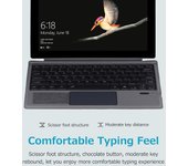Teclado ultrafino portátil de la tableta del contraluz del teclado inalámbrico de BT con el panel táctil de gran tamaño negro