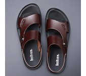 Sandalias clásicas de verano para hombre, de piel auténtica, para playa y exteriores. 44
