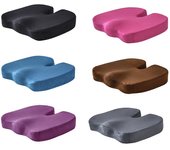 Cojín ortopédico de espuma viscoelástica con forma de U para asiento de coche, cojín de viaje para silla de oficina y masaje, accesorios para coche negro