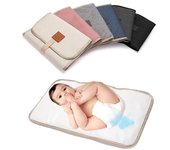 Cambiador de pañales plegable para bebé, almohadilla de pañal impermeable para recién nacido, cambiador portátil para niños pequeños, Sábana de pañales para bebé Oxford blanco