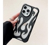 Nueva funda de teléfono con patrón de llama suave 3D para iPhone 16 15 14 13 12 11 Pro Max Plus, funda protectora delgada a prueba de golpes hueca a la moda For iPhone 15