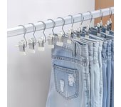 1/3/5/10 piezas de pinzas para ropa de acero inoxidable con gancho, organizador de ropa, clip portátil para colgar, percha para armario, gestión eficiente de la ropa 1PCS negro