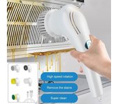 Cepillo de limpieza eléctrico doméstico Depurador eléctrico recargable con cepillo de limpieza de cabeza desmontable Herramienta de limpieza del inodoro de cocina blanco