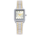 Reloj analógico cuadrado de metal CaSio Ltp V007Sg 9eudf Ltp V007Sg 9e para mujer, para estudiantes LTP-V007SG-9EUDF