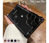 Funda protectora a prueba de golpes con airbag para Samsung S21 S22 S23 S24 S25 Ultra Plus FE A16 A14 A34 A54 A15 A55 iPhone 16 15 14 13 12 11 Pro Max Plus XS MAX XR iPhone 7/8/SE 2020 negro