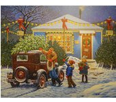 Pintura completa de diamantes Punto de cruz Navidad Dulce Hogar Diamante Mosaico Bordado escénico 20X30CM