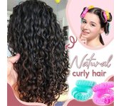 Rizadores de pelo naturales en forma de dona, varillas, rodillos, círculos, espirales, plástico, para rizar el cabello