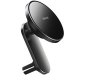 Baseus Cargador magnético inalámbrico Qi inductivo para coche de 15 W (Compatible con Magsafe para iPhone) Negro (Wxjn-01)