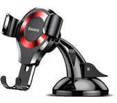 Baseus SUYL-XP09 Gravity Car Mount - Rojo, soporte para teléfono manos libres para parabrisas y tablero