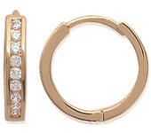 Les Trésors De Lily [J7208] - Aros chapados en oro 'Goddess' de oro blanco - 16x3 mm oro
