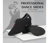Zapatos de baile de salón estándar para mujer, suela de tela Oxford, zapatos de práctica para competición de baile moderno 34 negro