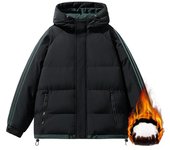 Chaqueta informal acolchada de algodón para hombre, chaqueta con capucha, para otoño e invierno M