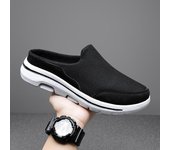 2024 Zapatillas planas informales de malla transpirables para hombre, zapatos de verano para parejas, mocasines de gran tamaño, zapatos de moda, zapatillas de calle para hombre 35