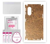 apgo Protective Skin Sticker for the back+sides compatible with Xiaomi POCO F3 GT, Full Wrap Film, Foil, Vinyl - Pattern Rusty Copper