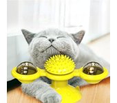 Molino de viento para gatos, juguetes interactivos para mascotas para gatos, rompecabezas, juego de juguete para gatos con plato giratorio Whirligig para molino de viento, juguetes para gatos, Spinner para gatos, juguete giratorio para gatos With light-up