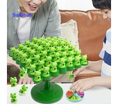 Juego de equilibrio de rana, placa de castigo de ajedrez de 50 piezas, base estable, juego de mesa educativo interactivo para padres e hijos, juguete de entrenamiento de equilibrio y concentración Frog