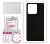 apgo Protective Skin Sticker for the back compatible with Xiaomi Redmi 10A Sport, Wrap Film, Foil, Vinyl - Pattern Matrix
