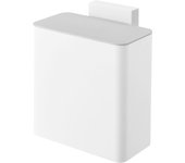 Yamazaki Jitsugyo - Papelera con imán y puerta de lavabo, color blanco, aprox.. Basurero magnético con tapa (An. 17 x Pr. 9,5 x Al. 17 cm) 4701