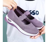Zapatos de mujer de verano, zapatos sencillos, zapatos de tela, zapatos ligeros para caminar 36 negro