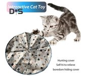 Juguetes para gatos con funda de caza, juguete para esconderse y buscar, juguete interactivo para gatos con activación por movimiento, juguete de ejercicio para gatos de interior/gatitos varios colores
