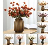 Simulación de diente de león realista, fácil mantenimiento, decoración de flores artificiales, accesorios de fotografía blanco