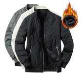 Chaqueta de portero militar con mosca de seguridad para piloto de motociclista para hombre, chaqueta con forro polar L beige