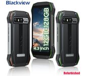 Smartphone robusto Blackview N6000 reacondicionado, teléfono móvil Android 13 G99, pantalla de 4,3'' de 16 GB 256 GB, cámaras de 48 MP Only cell phone negro