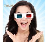 10/20/30/50/100 pares de gafas estéreo de papel 3D rojas y azules, gafas de papel plegables, gafas 3D con patillas, decoración de película 20PCS
