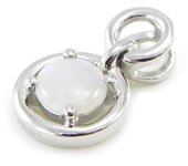Les Trésors De Lily [I8877] - Pendentif Argent artisanal 'Déesse Opale' blanc argenté (rhodié) - 10 mm blanco