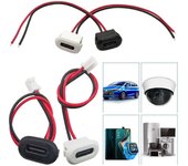 Puerto de carga rápida 3A, conector tipo C de alta corriente, enchufe hembra, hebilla de tarjeta de cargador USB-C black1