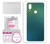 apgo Protective Skin Sticker for the back compatible with Cubot X19s, Wrap Film, Foil, Vinyl - Pattern Carbon Chameleon CAKA1