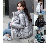 Chaqueta de invierno para mujer, Parka, abrigo de invierno de algodón grueso de manga larga para mujer XXL negro