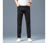 Pantalones vaqueros largos negros rectos holgados para hombre, pantalones informales de algodón de seda ligeros y transpirables de verano para hombre 28 blanco