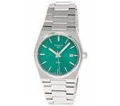 Tissot Reloj unisex PRX T-Classic de acero inoxidable con esfera verde y cuarzo T137.210.11.081.00 100M verde