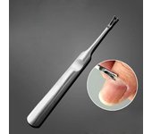 Removedor de cutículas portátil, herramienta de acero inoxidable para manicura y manicura
