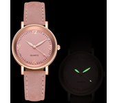 Reloj luminoso para mujer, reloj informal de moda con cinturón, reloj para mujer blanco