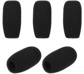 Mini parabrisas de micrófono Cubiertas de espuma de micrófono para auriculares de solapa de solapa A Type negro
