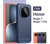Funda para Honor Magic 7, funda protectora trasera de silicona TPU cepillada a prueba de golpes para Honor Magic 7 Pro. For Honor Magic 7 negro